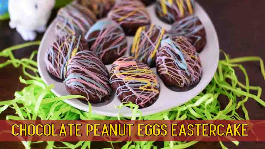 Chocolate Peanut Eggs Easter cake